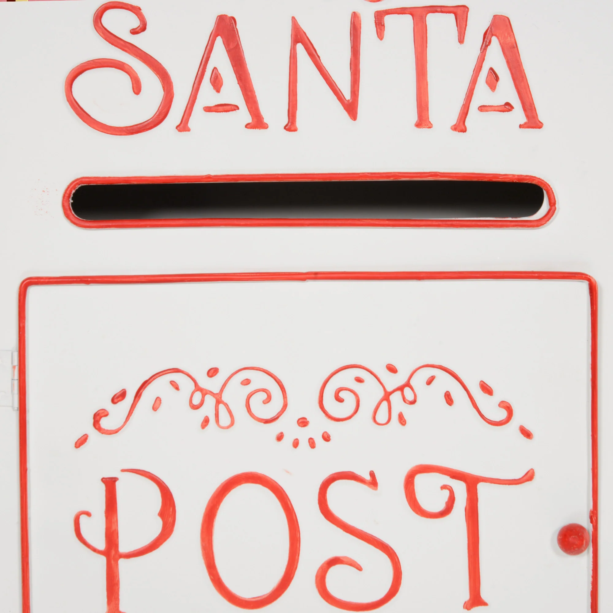 Postbox Christmas Decoration White & Red - 30.5cm - Image 7