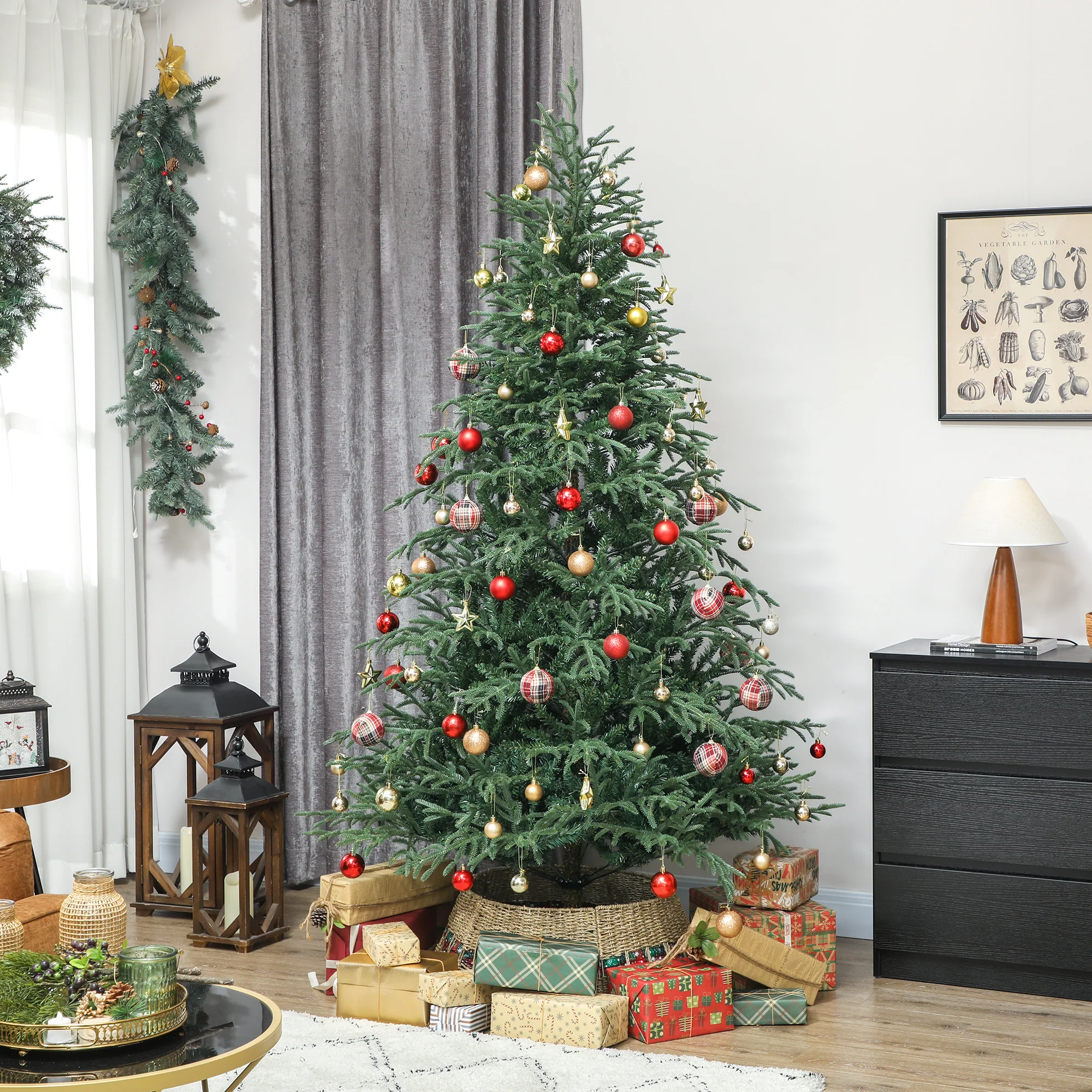 7ft Full Spruce Christmas Tree Artificial -  2942 Tips - Image 2