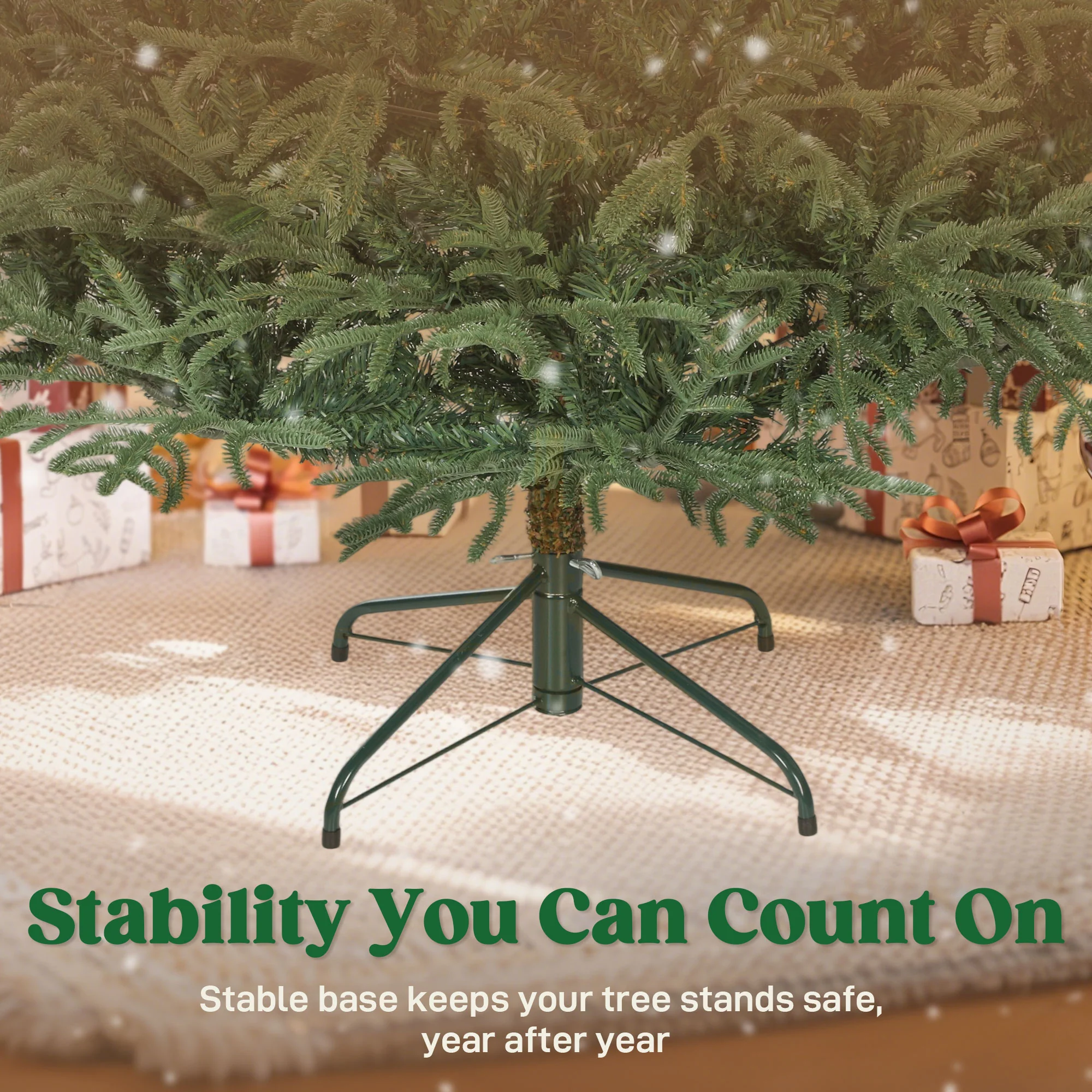 7ft Full Spruce Christmas Tree Artificial -  2942 Tips - Image 7