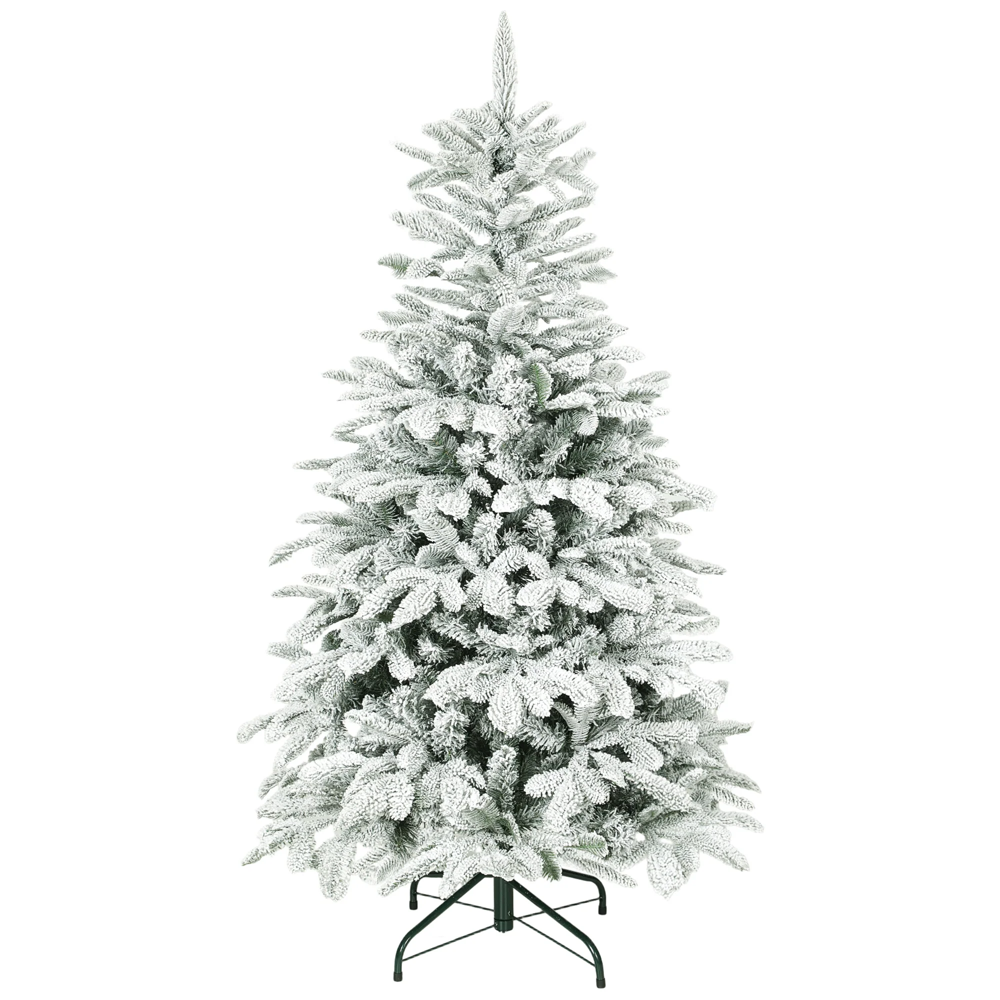 5ft Christmas Tree Artificial - White Frosted Green  717 Tips - Image 10
