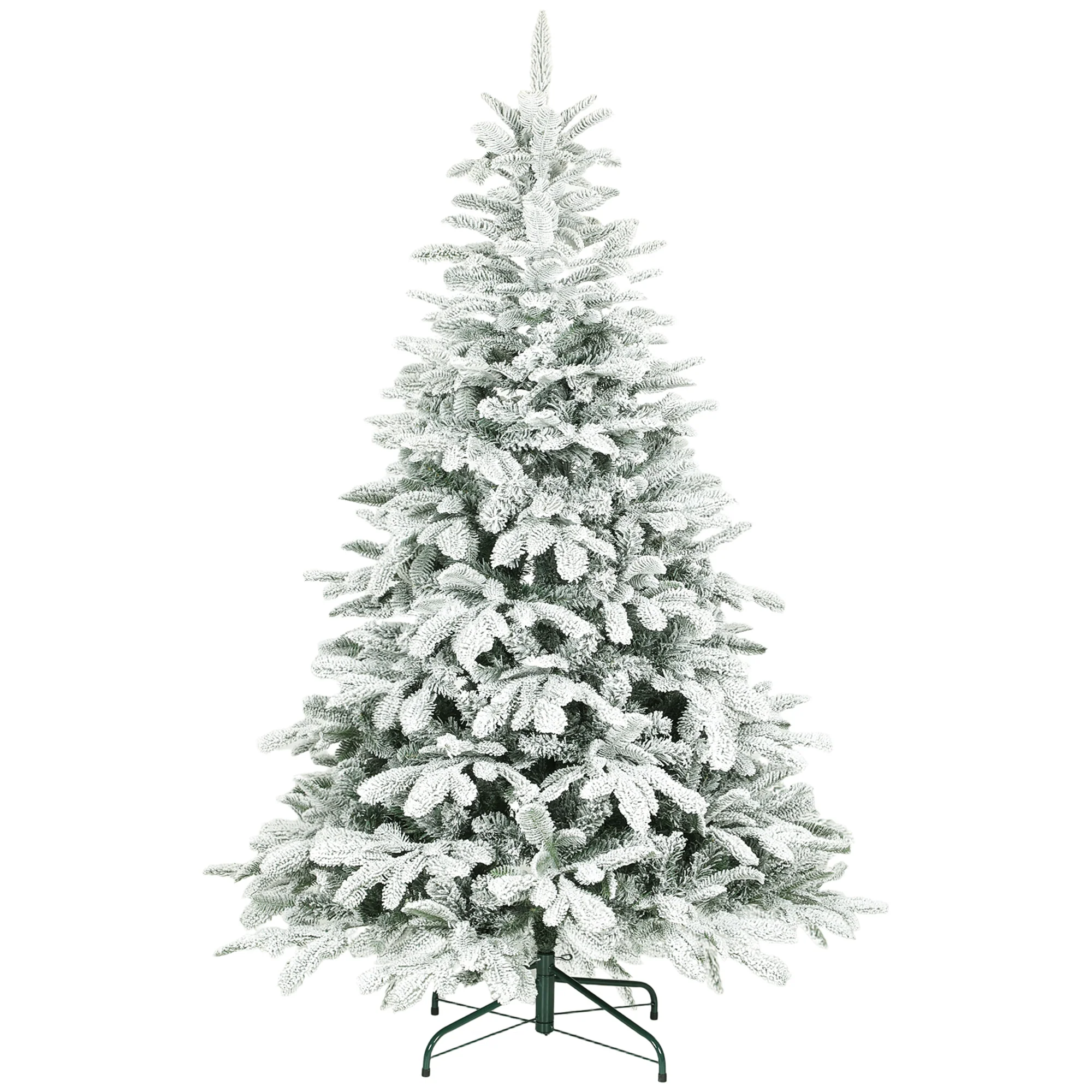 6ft Christmas Tree Artificial - White Frosted Green  1182 Tips - Image 10
