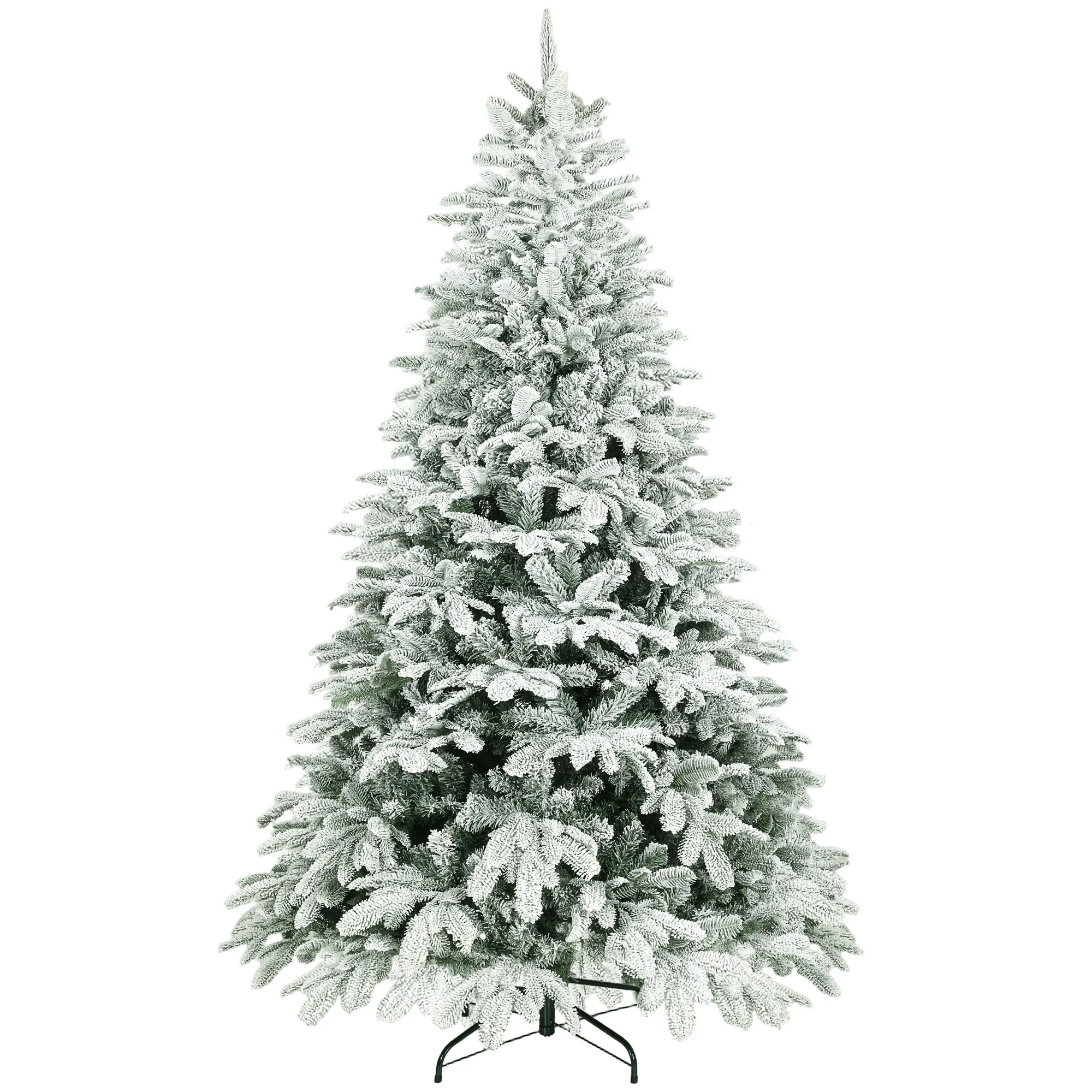 7ft Christmas Tree Artificial - White Frosted Green  1867 Tips - Image 10