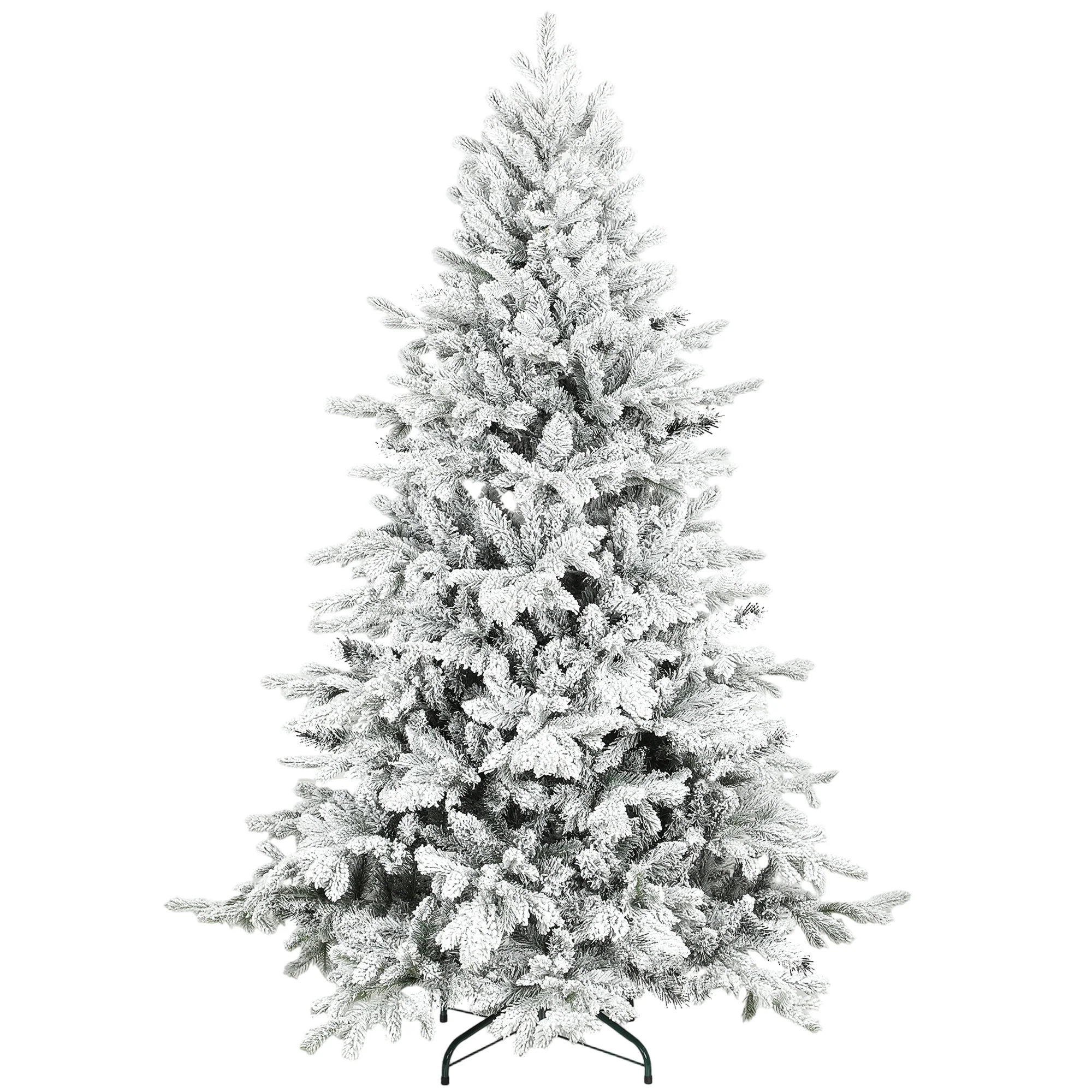 6ft Christmas Tree Artificial - White Frosted Green  1528 Tips - Image 10