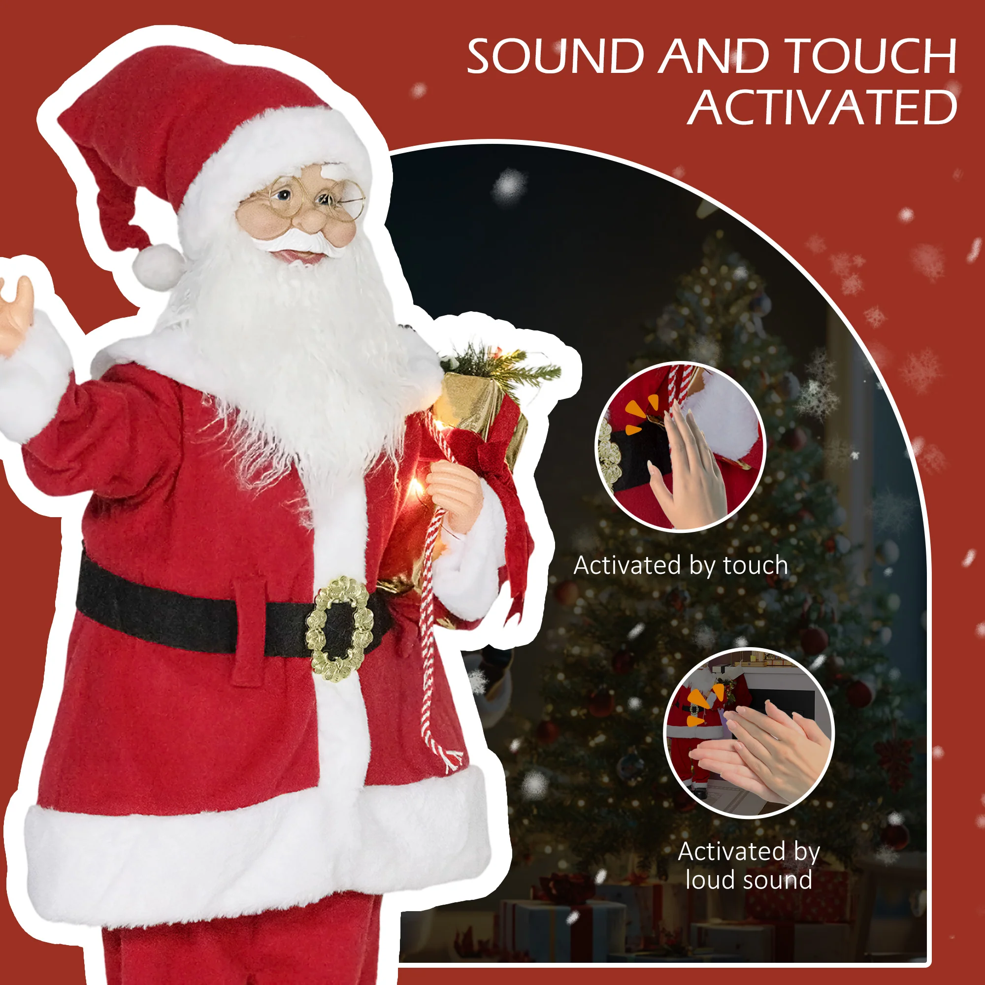 Santa Christmas Decoration - 120cm - Image 4