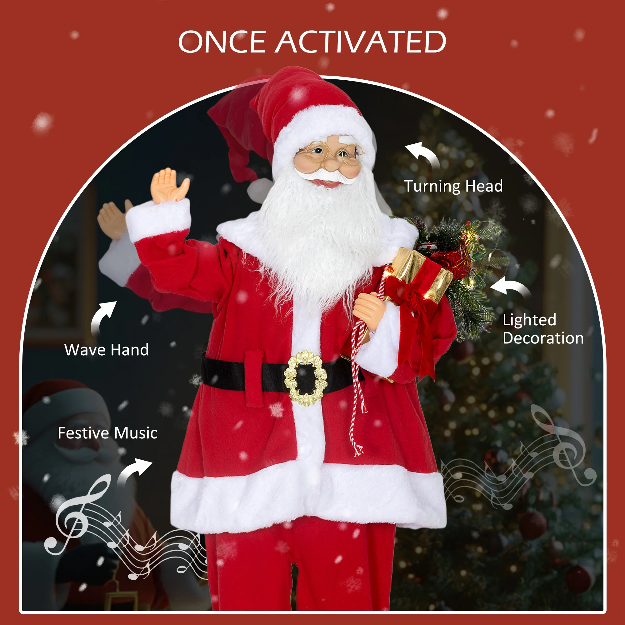 Santa Christmas Decoration - 120cm - Image 5
