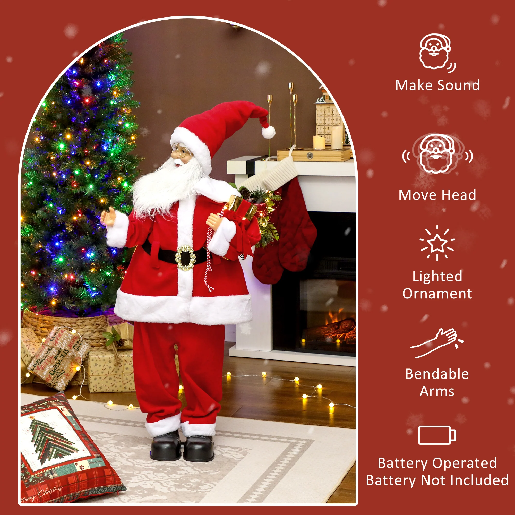 Santa Christmas Decoration - 120cm - Image 6