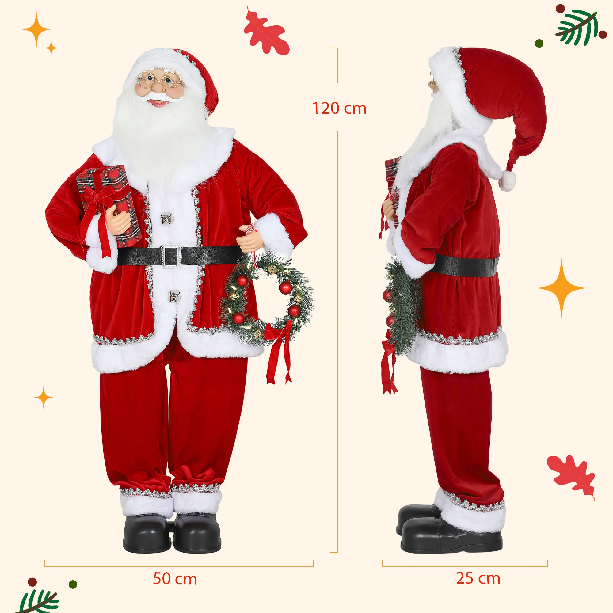 Santa Christmas Decoration - 120cm - Image 3