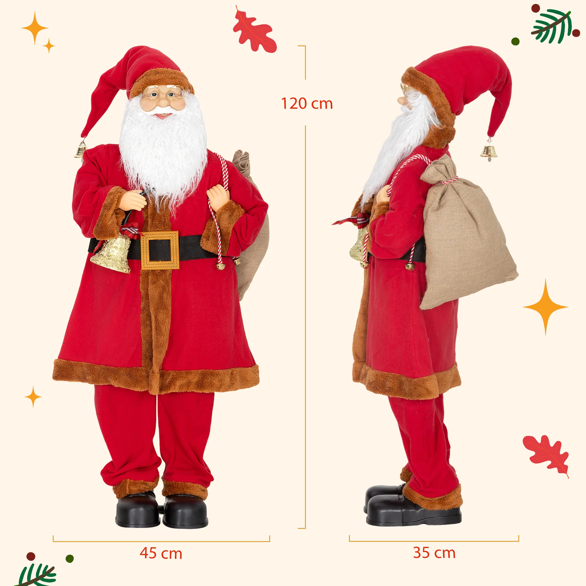 Santa Christmas Decoration - 120cm - Image 3
