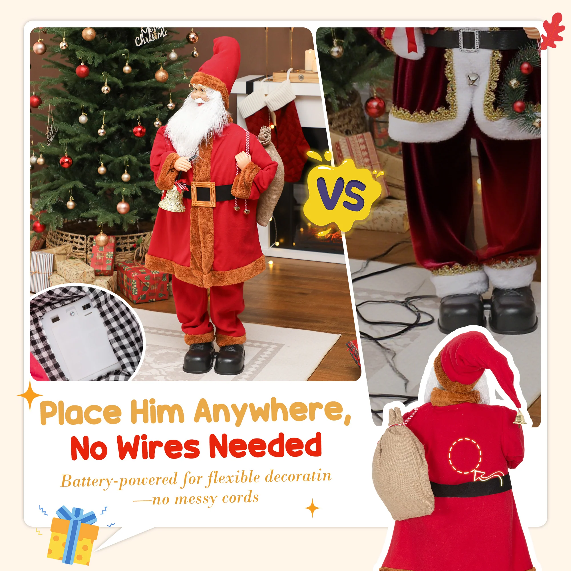 Santa Christmas Decoration - 120cm - Image 7