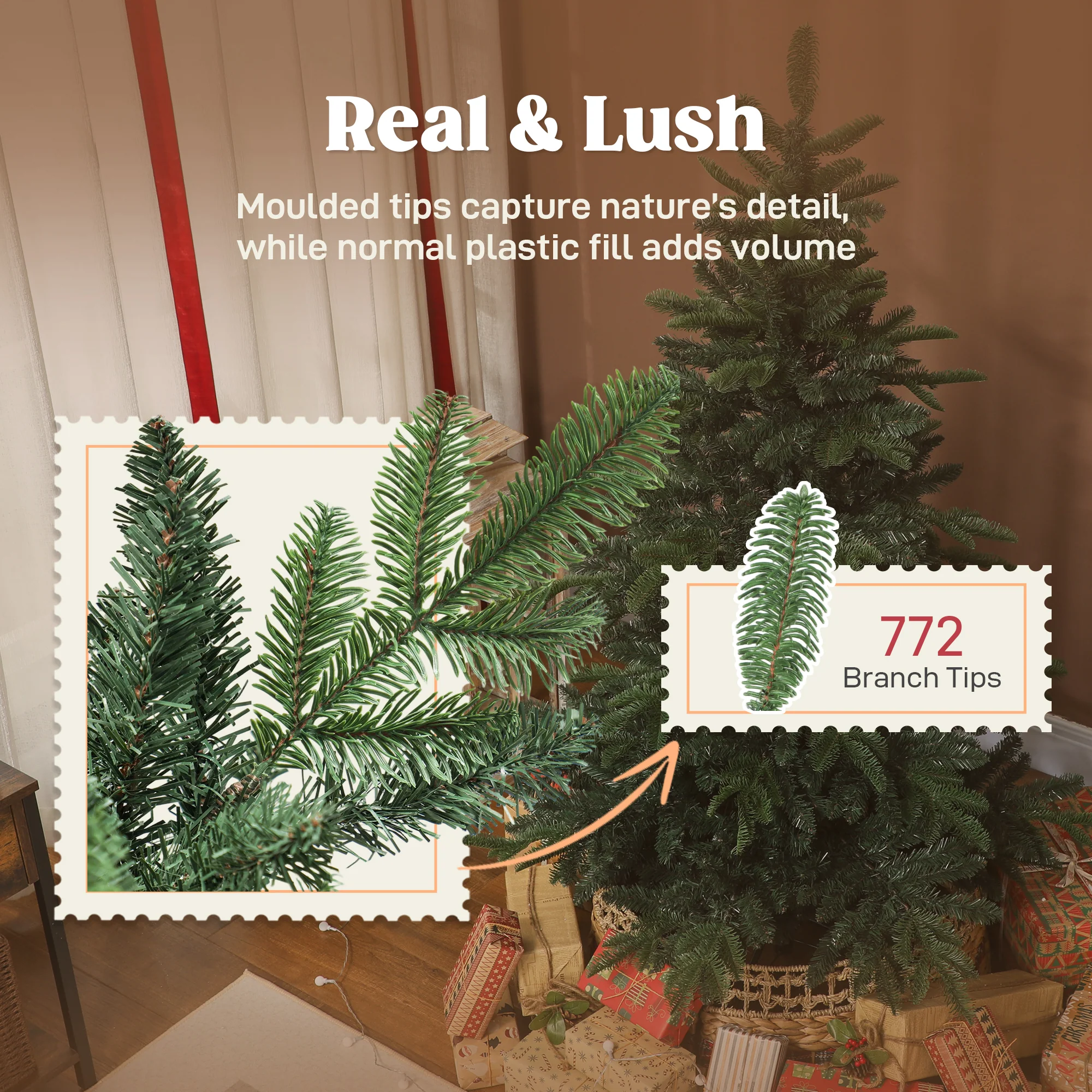 5ft Christmas Tree Artificial -  772 Tips - Image 5
