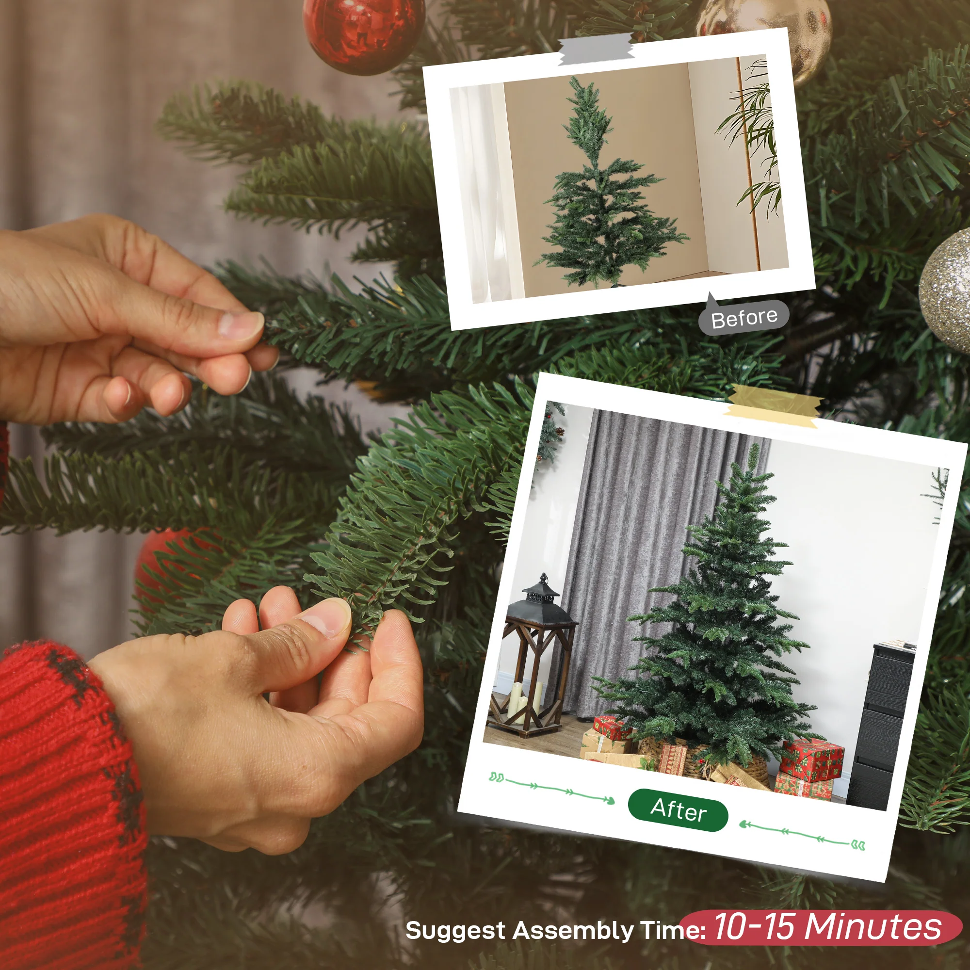 5ft Christmas Tree Artificial -  772 Tips - Image 7