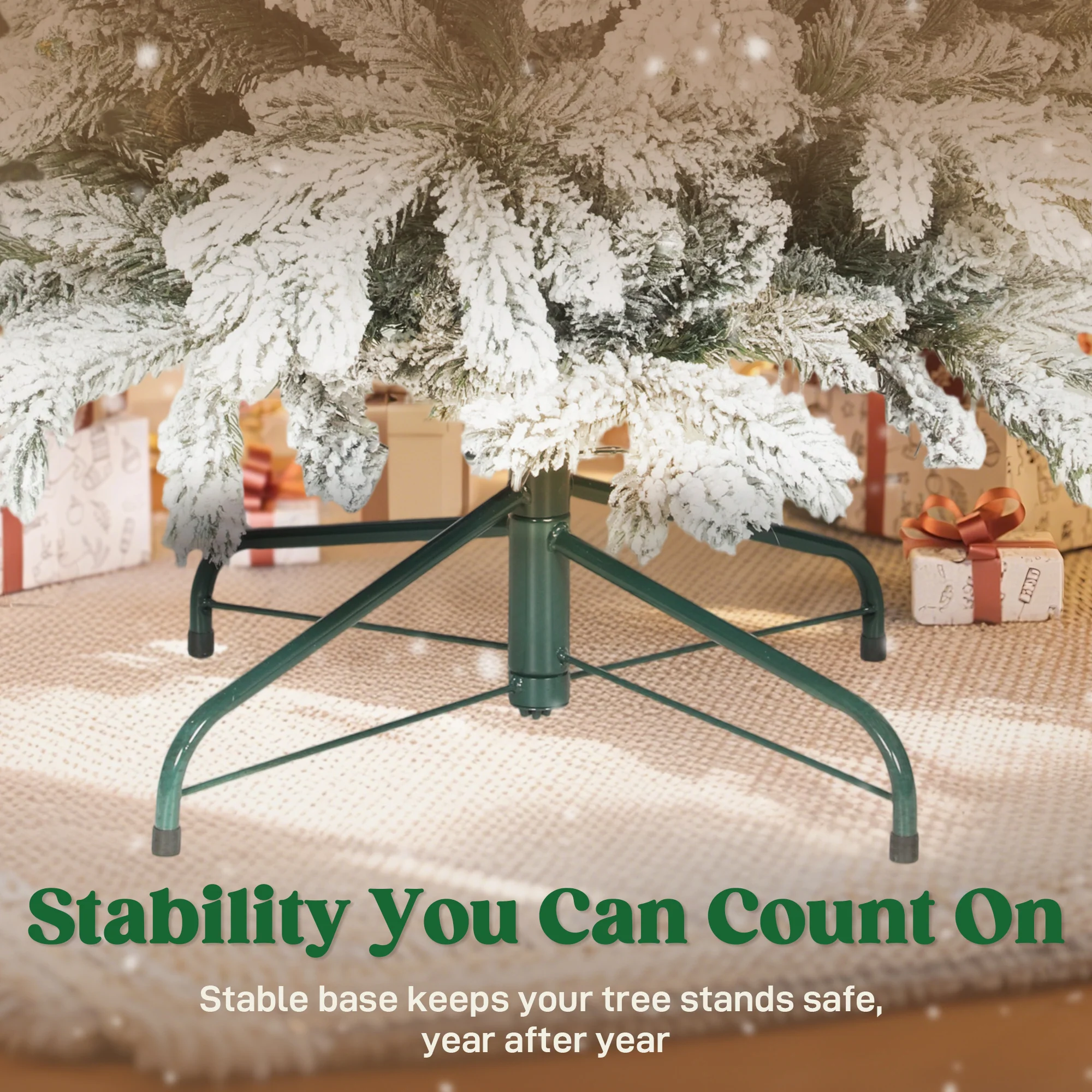 6ft Slim Christmas Tree Artificial - White Frosted Green  756 Tips - Image 8