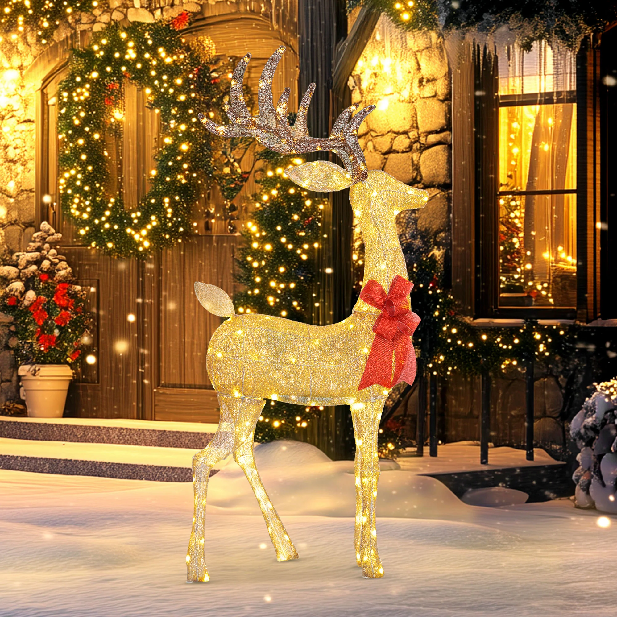 Christmas Feature Light Warm White Outdoor 137 LED - 1.35m - Image 10