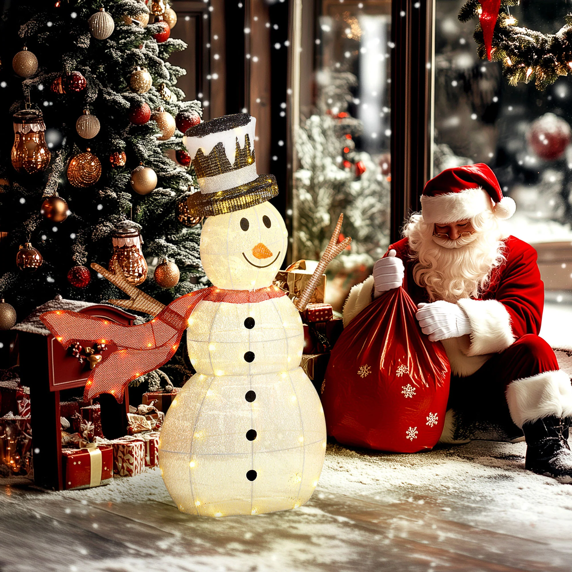 Christmas Feature Light Warm White Outdoor 78 LED - 90cm - Image 2
