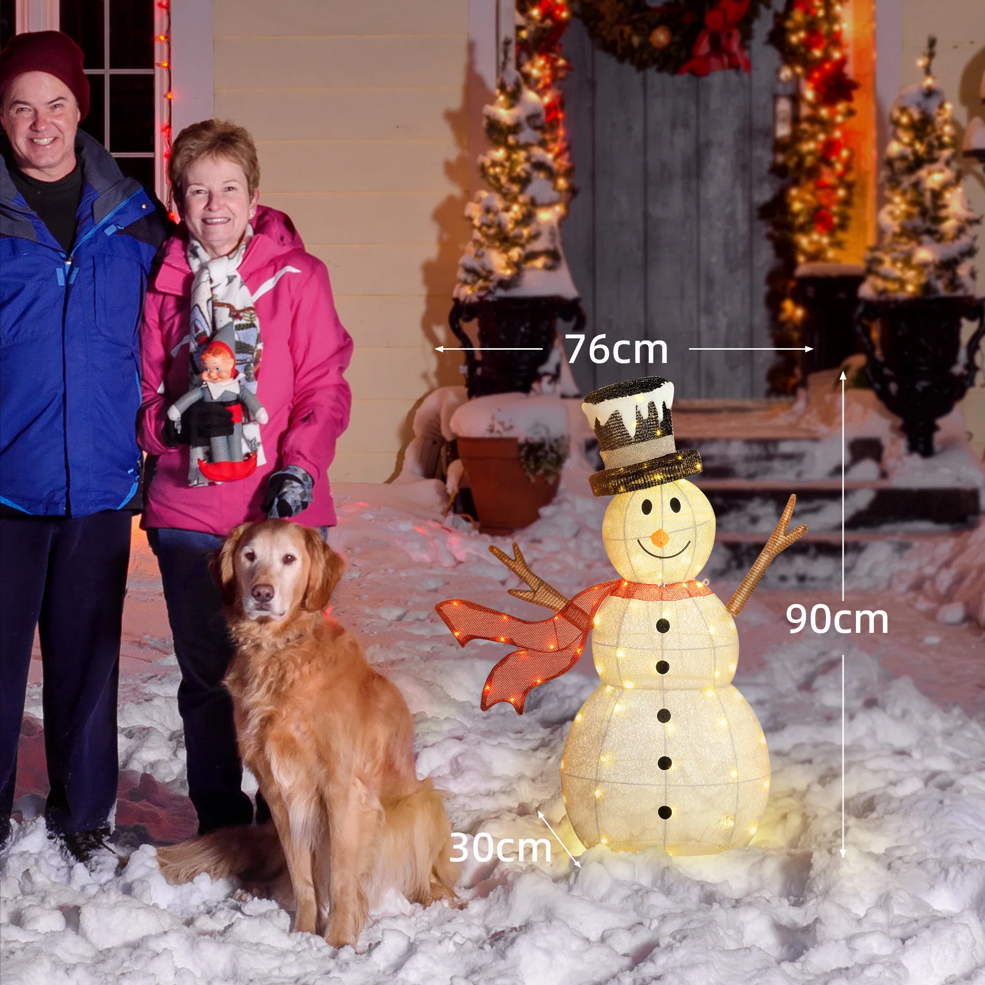 Christmas Feature Light Warm White Outdoor 78 LED - 90cm - Image 3