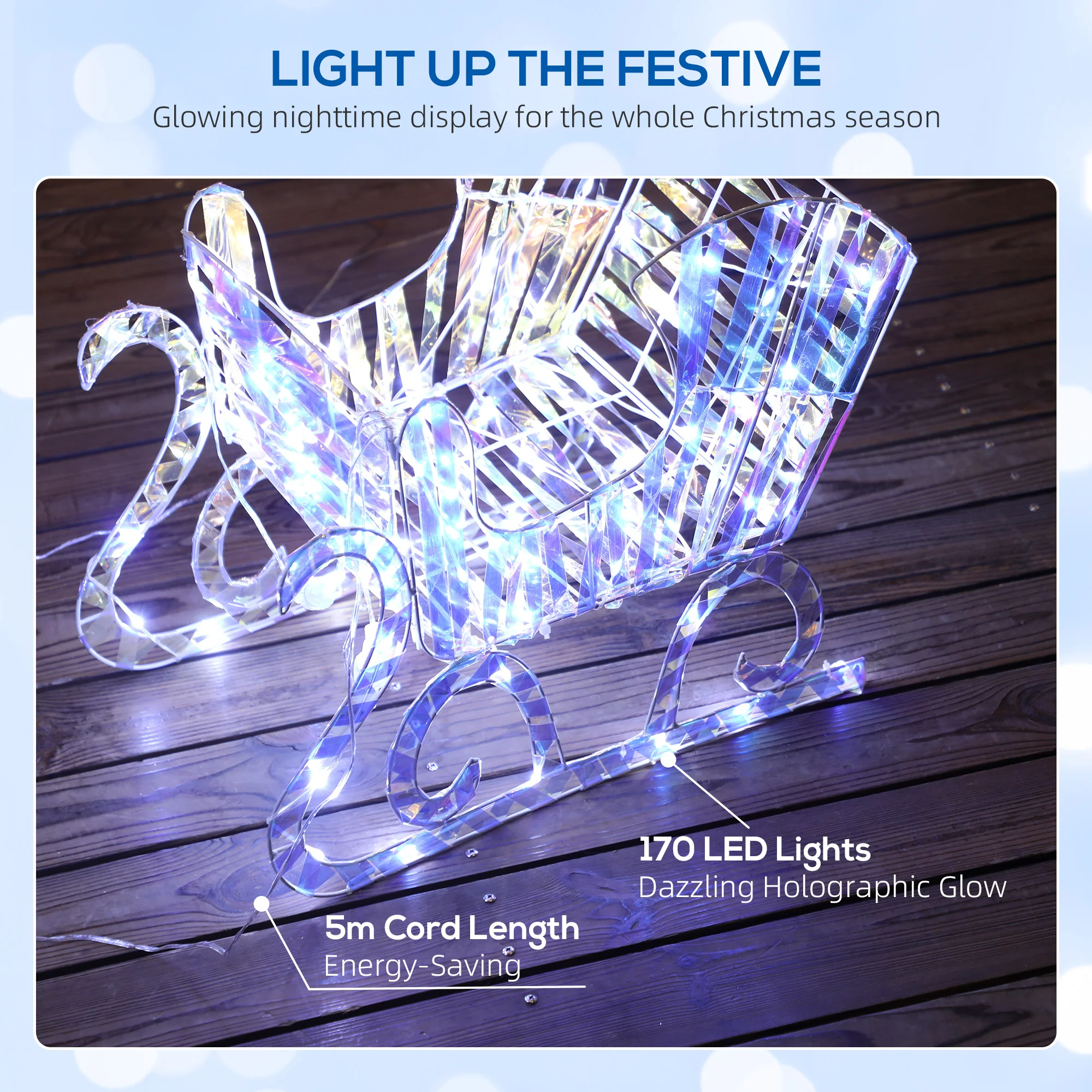 2 Piece Christmas Feature Light Warm White Indoor 170 LED - Image 5