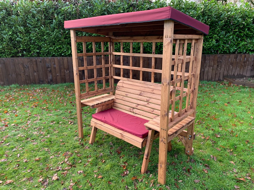 Wentworth Garden Arbour by Charles Taylor - 2 Seats Burgundy Cushions - Image 12