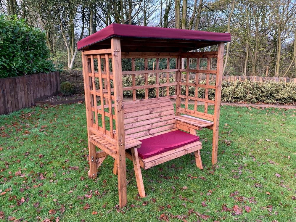Wentworth Garden Arbour by Charles Taylor - 2 Seats Burgundy Cushions - Image 13