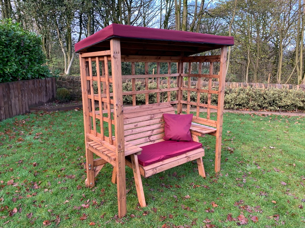 Wentworth Garden Arbour by Charles Taylor - 2 Seats Burgundy Cushions - Image 14