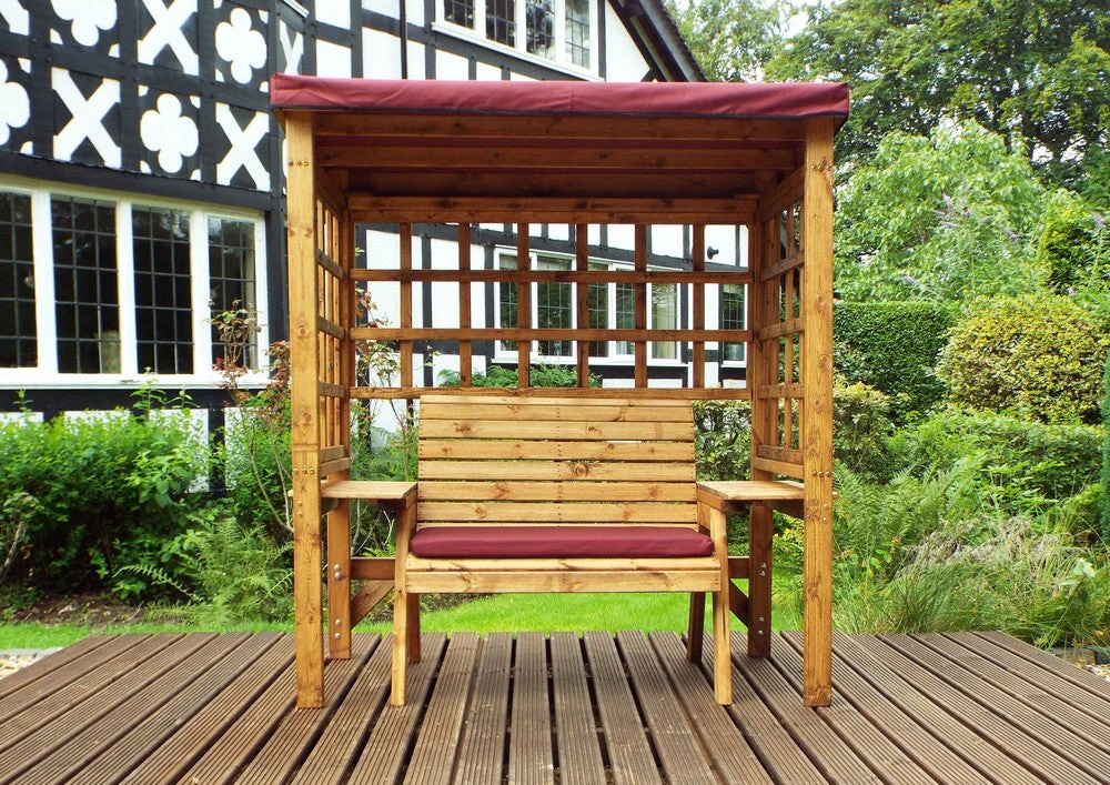 Wentworth Garden Arbour by Charles Taylor - 2 Seats Burgundy Cushions - Image 5