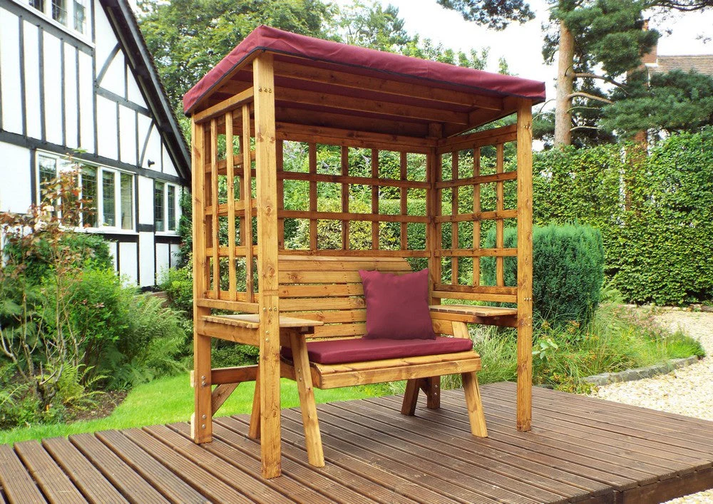 Wentworth Garden Arbour by Charles Taylor - 2 Seats Burgundy Cushions - Image 7