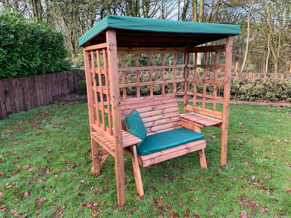 Wentworth Garden Arbour by Charles Taylor - 2 Seats Green Cushions - Image 13