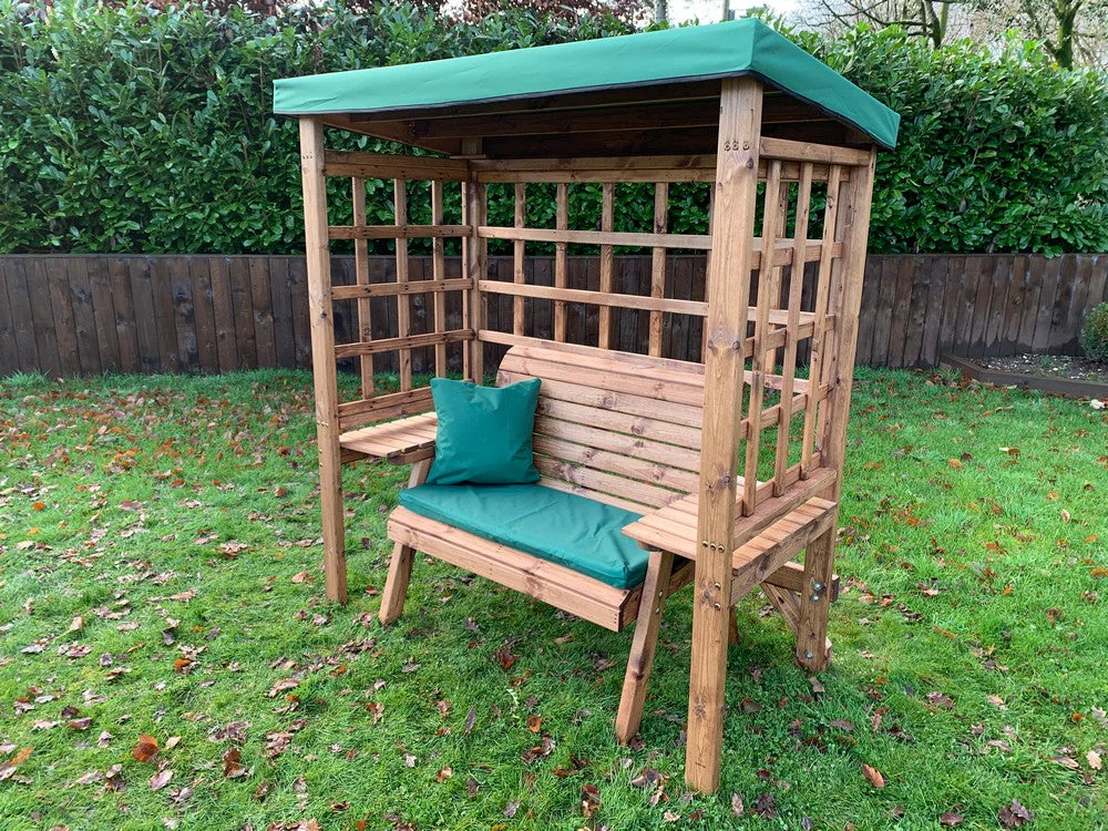 Wentworth Garden Arbour by Charles Taylor - 2 Seats Green Cushions - Image 14