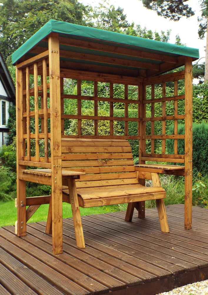 Wentworth Garden Arbour by Charles Taylor - 2 Seats Green Cushions - Image 5