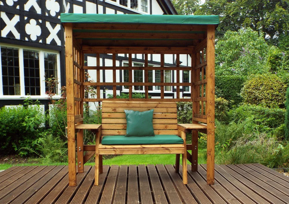 Wentworth Garden Arbour by Charles Taylor - 2 Seats Green Cushions - Image 9