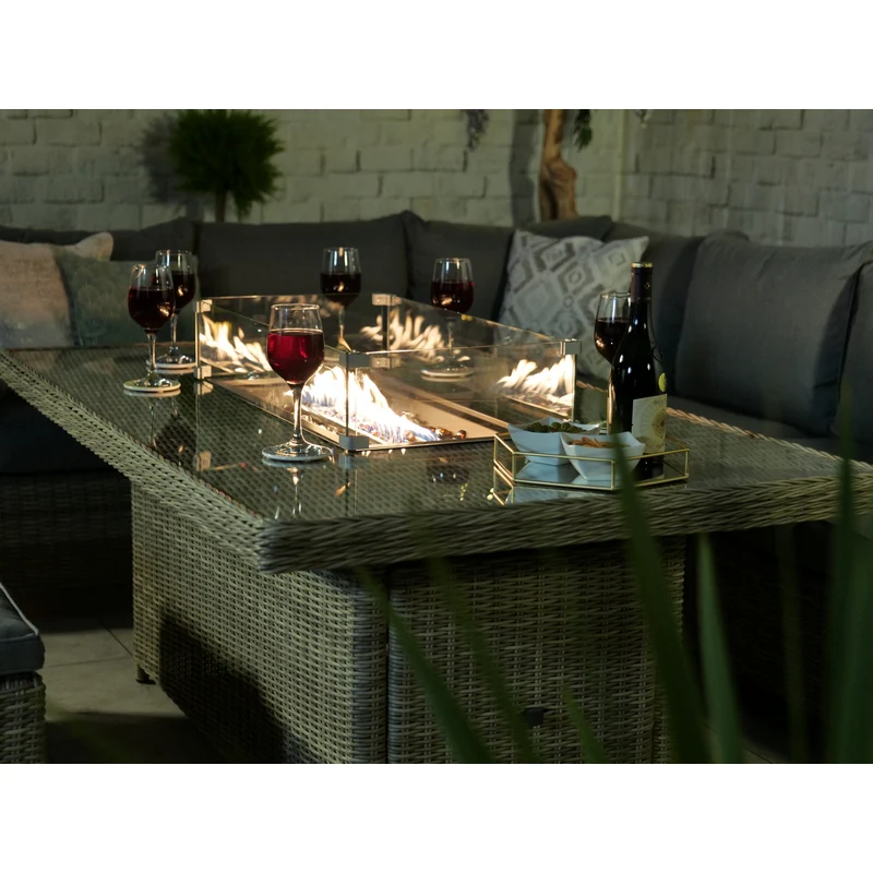 Wentworth Rattan Garden Corner Sofa by Royalcraft - 8 Seats Grey Cushions - Image 12