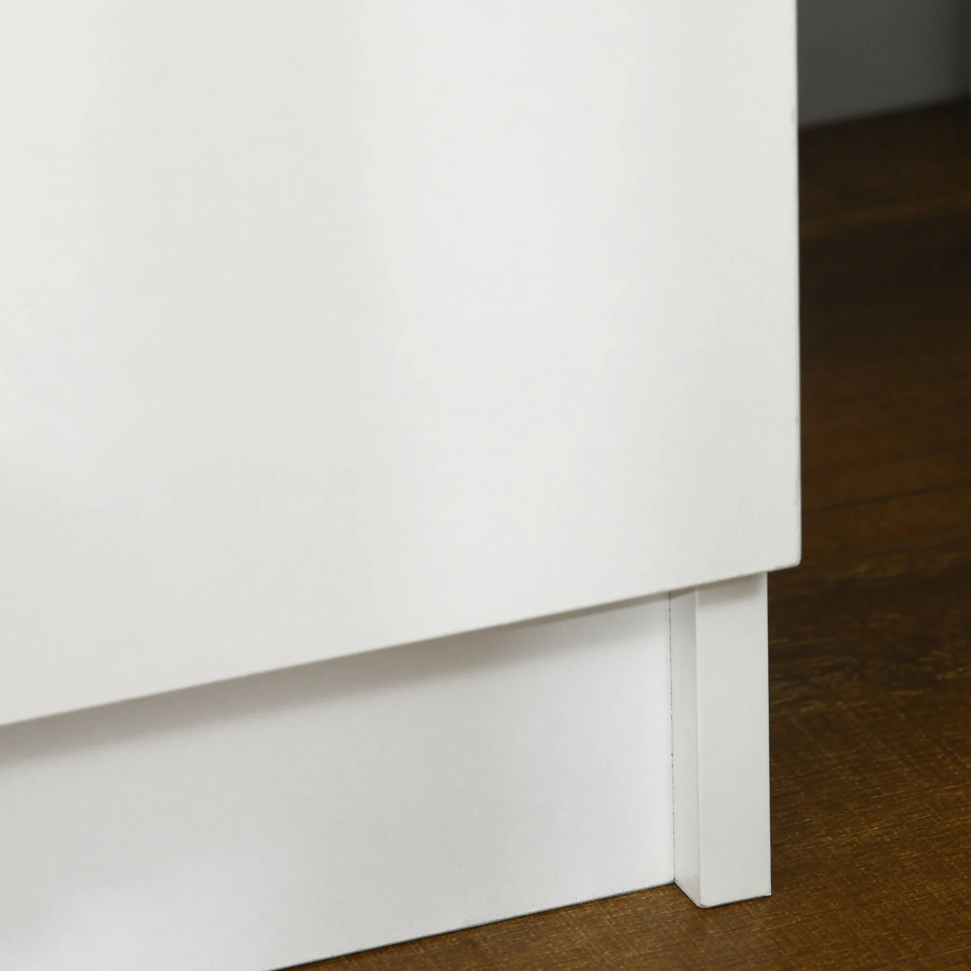 White Bedside Table with LED Light - Image 9