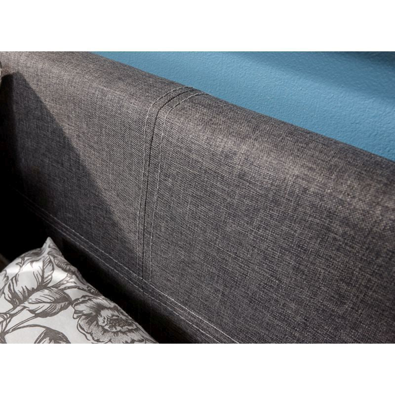 Winston Double Ottoman Bed Fabric Grey 5 x 7ft - Image 5