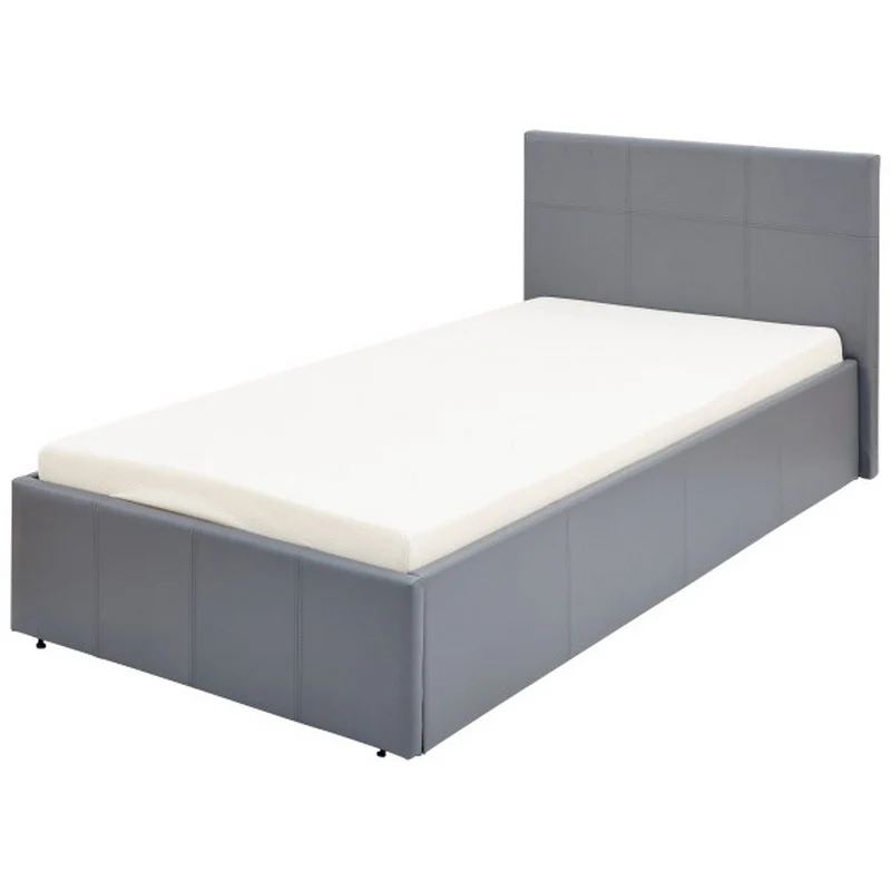 Winston Single Ottoman Bed Faux Leather Black 3 x 7ft - Image 8