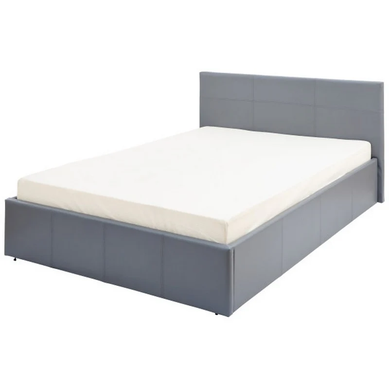 Winston Small Double Ottoman Bed Faux Leather Grey 4 x 7ft - Image 10