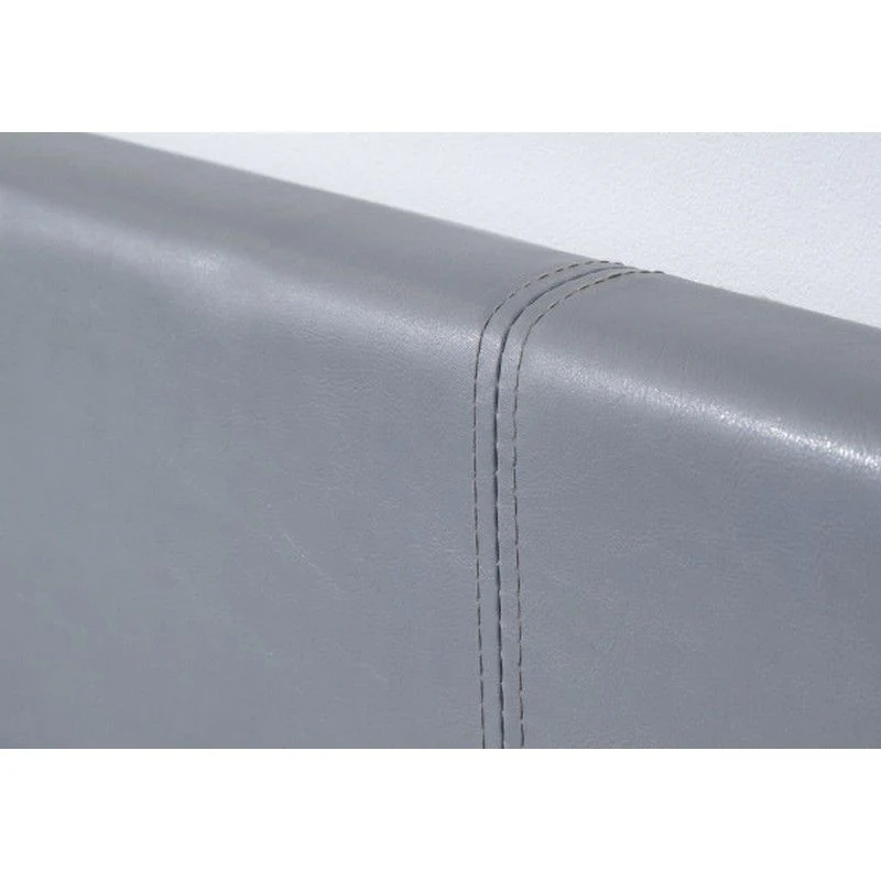Winston Small Double Ottoman Bed Faux Leather Grey 4 x 7ft - Image 3