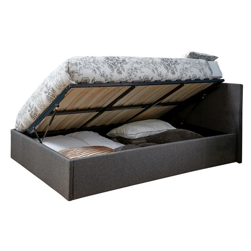 Winston Small Double Ottoman Bed Grey 4 x 7ft - Image 2