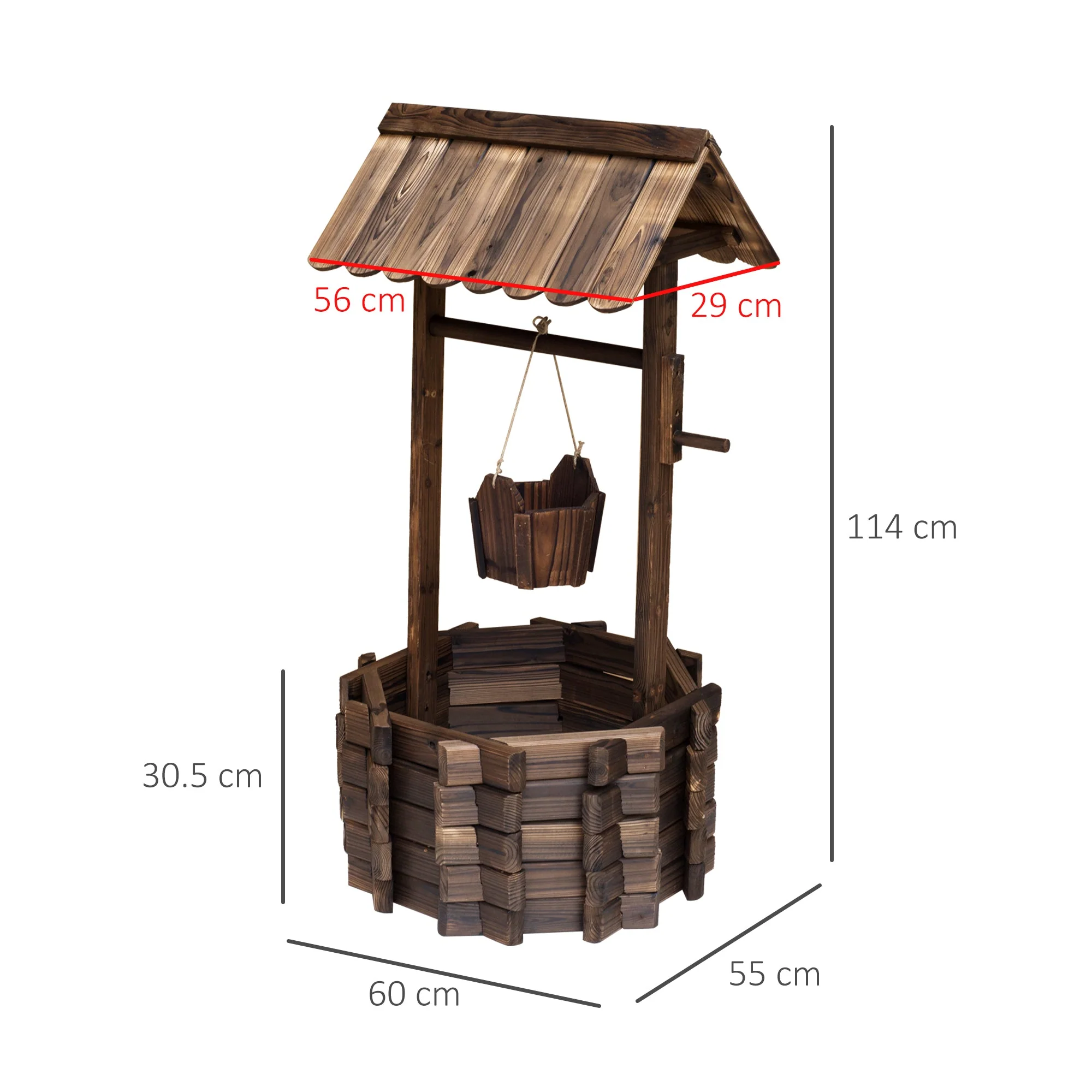 Wishing Well Planter Bucket - Image 3