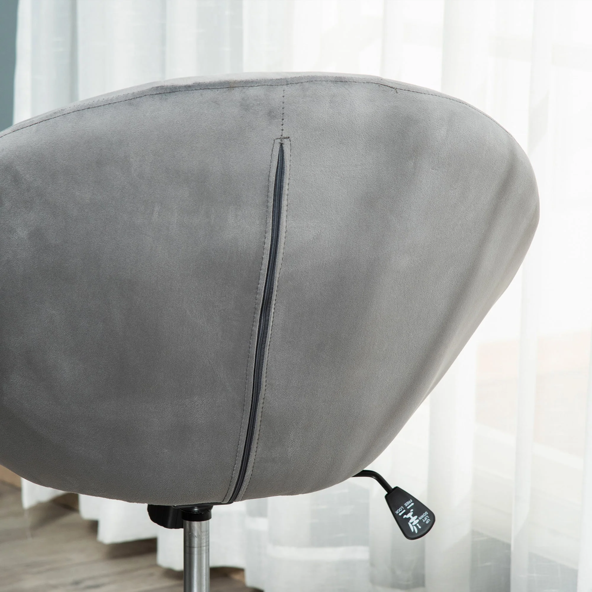 wivel Dining Height Bar Stool Adjustable Height Armless Tub Chair Grey - Image 8