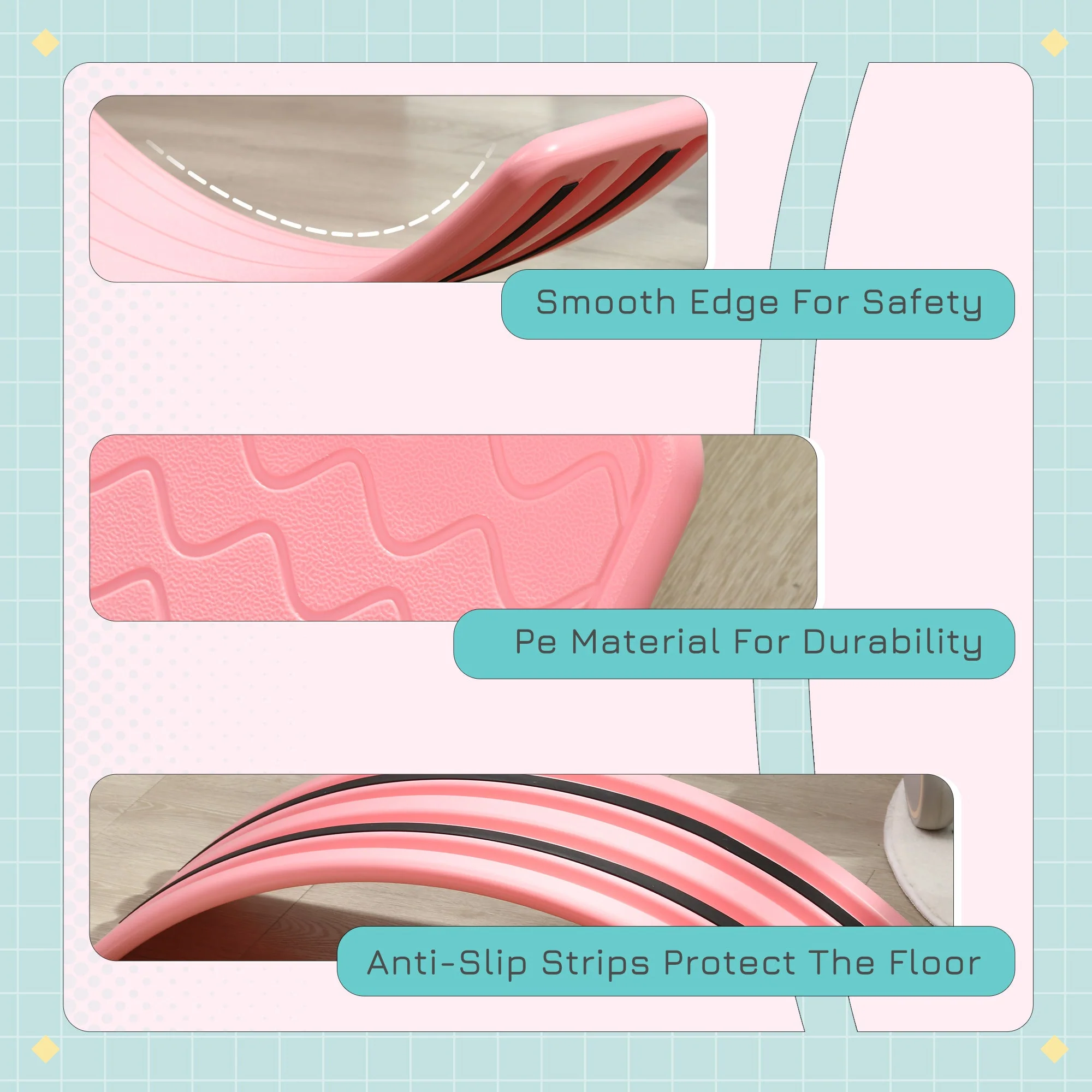 Wobble Balance Board 3 to 6 Years Pink by Zonekiz - Image 6