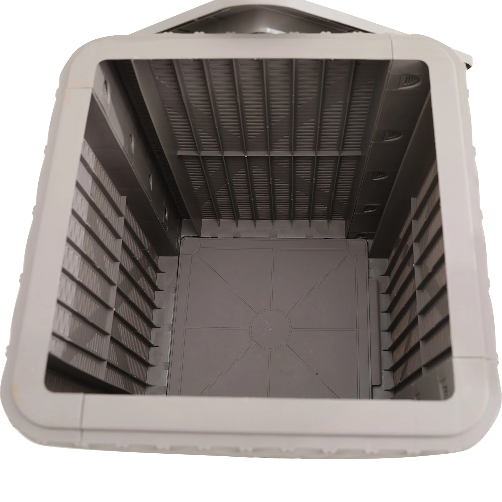 Wood Effect Coffee Table Square Storage Box Garden Furniture Bucket Patio Grey - Image 7