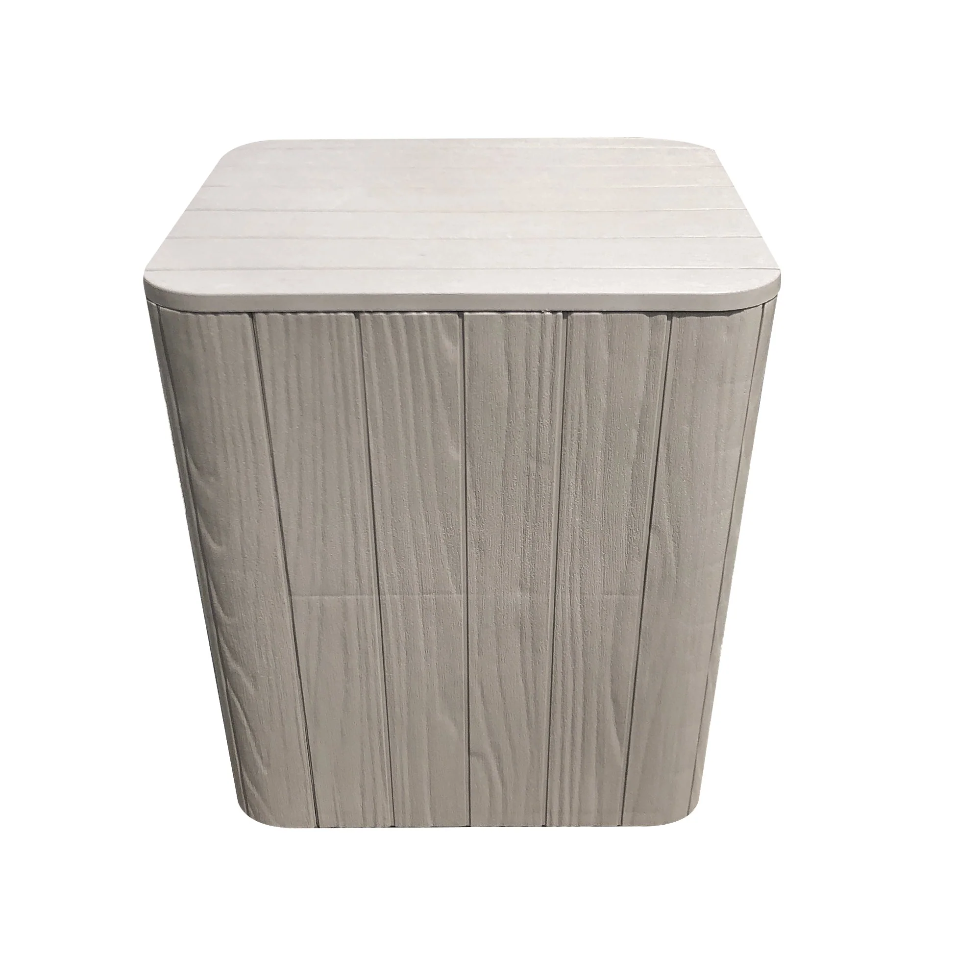 Wood Effect Coffee Table Square Storage Box Garden Furniture Bucket Patio Grey - Image 8
