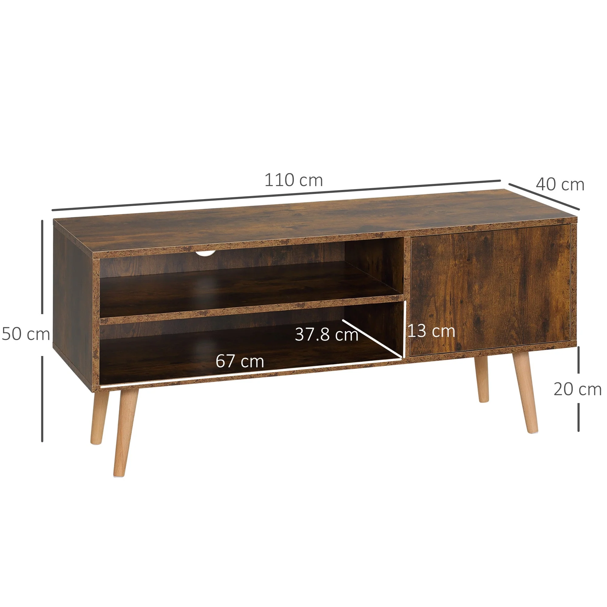 Wood-Effect TV Cabinet - Image 2