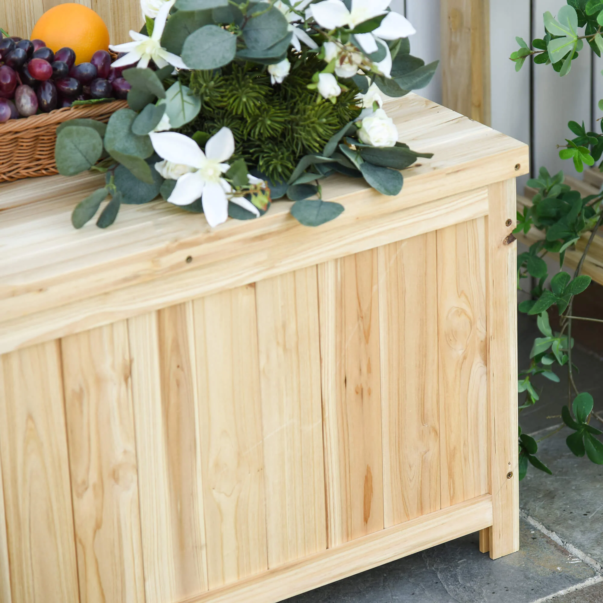 Wood Storage Bench for Patio Furniture - Image 9