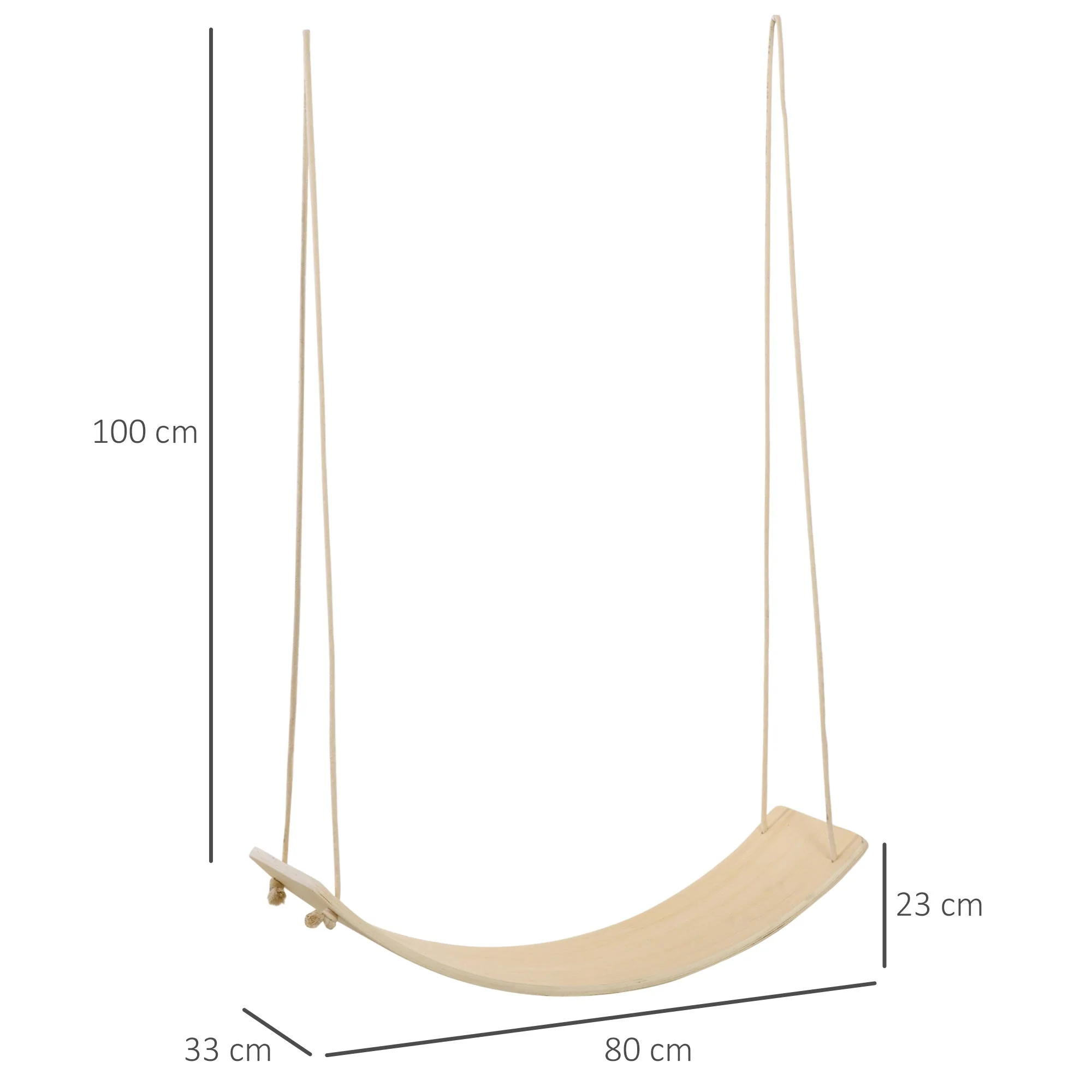 Wood Wobble Board with Ropes - Image 3