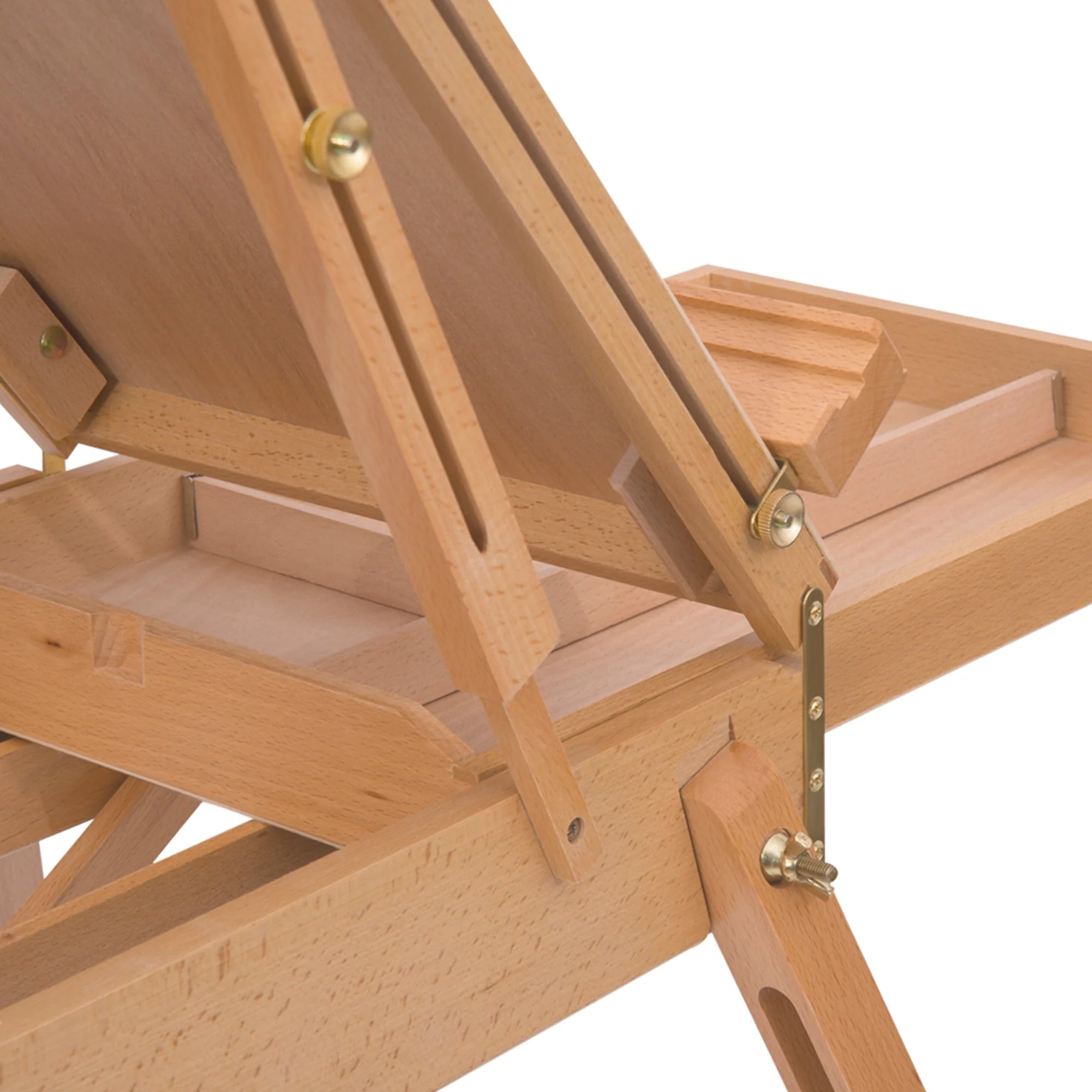 Wooden Art Easel Tripod Sketch Artist Painters Craft Portable Folding Drawing Board Lightweight - Natural Wood - Image 9