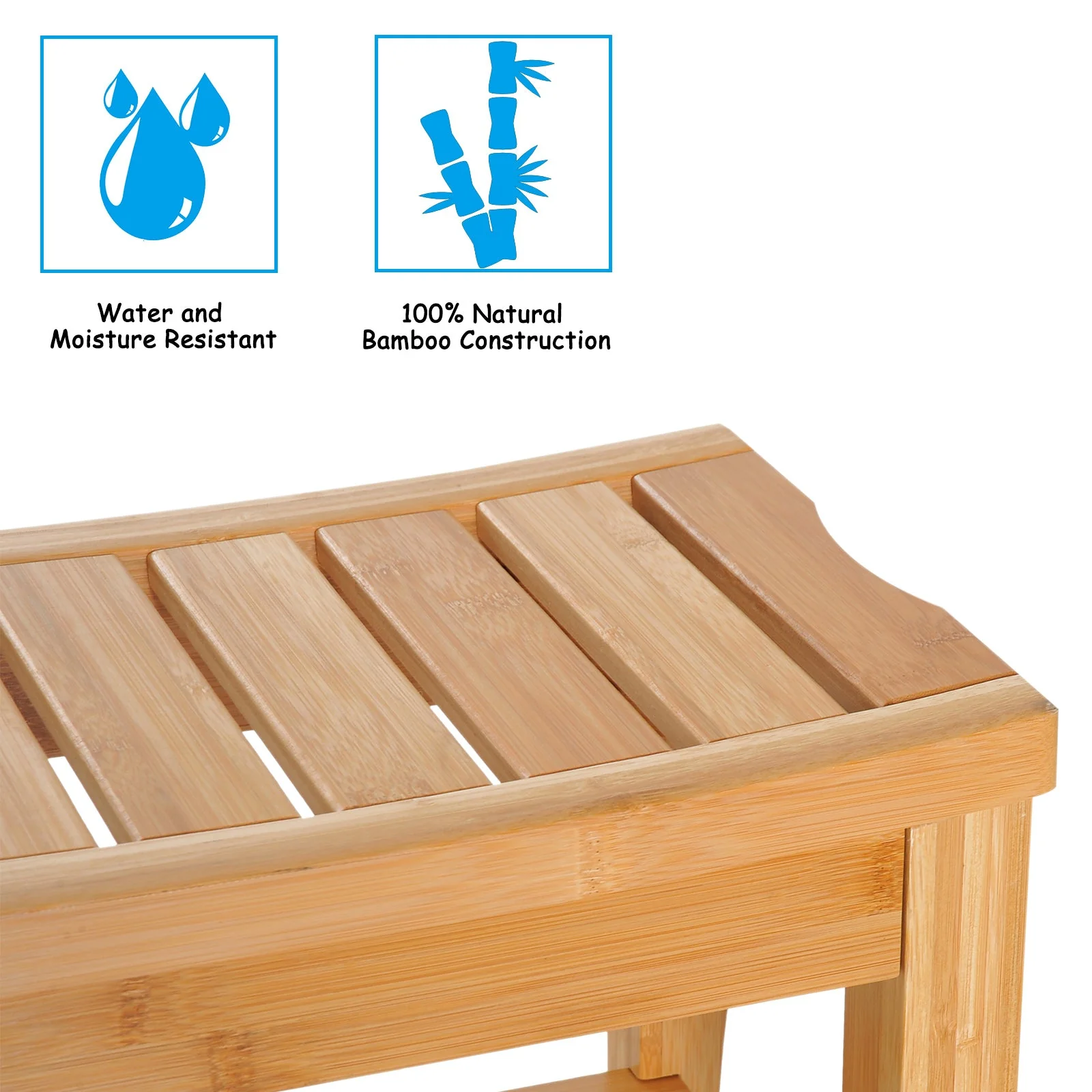 Wooden Bathroom Shower Bench - Image 6
