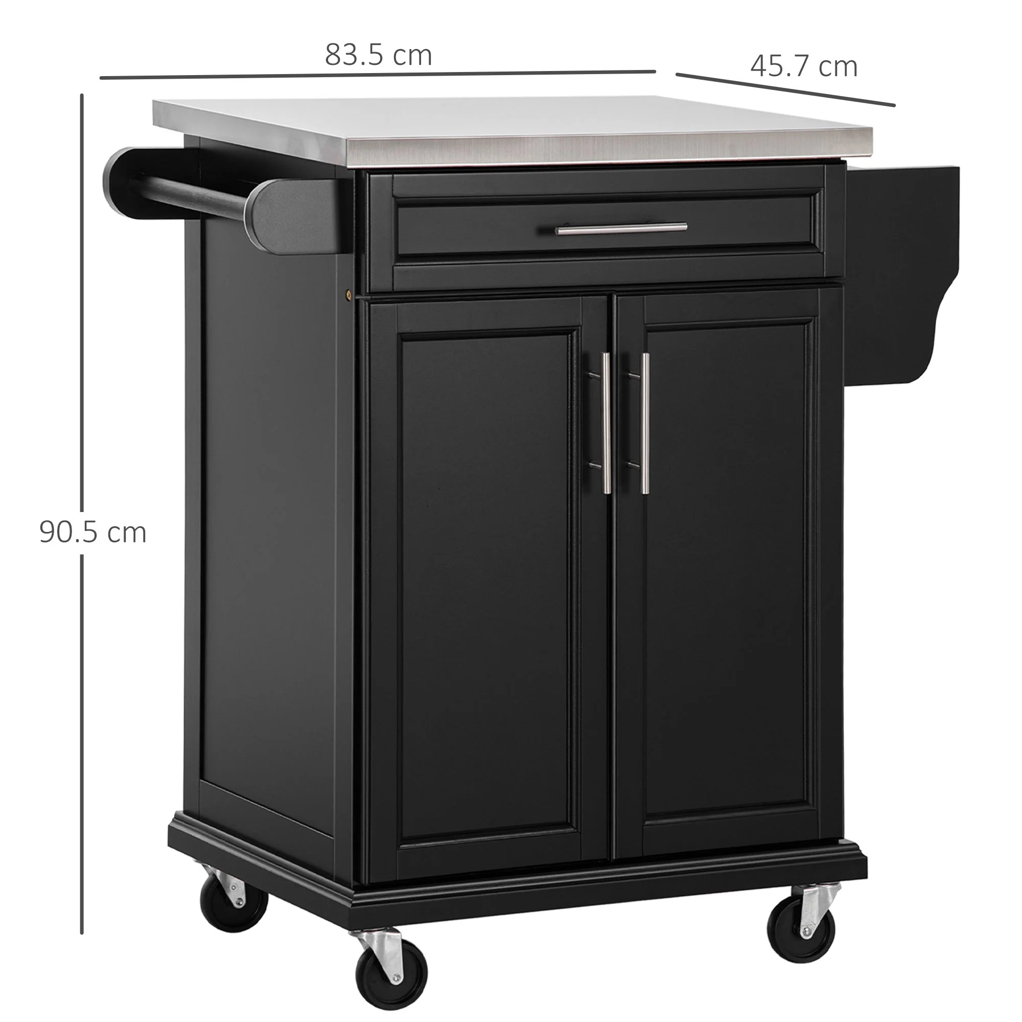 Wooden Kitchen Island on Wheels - Image 3