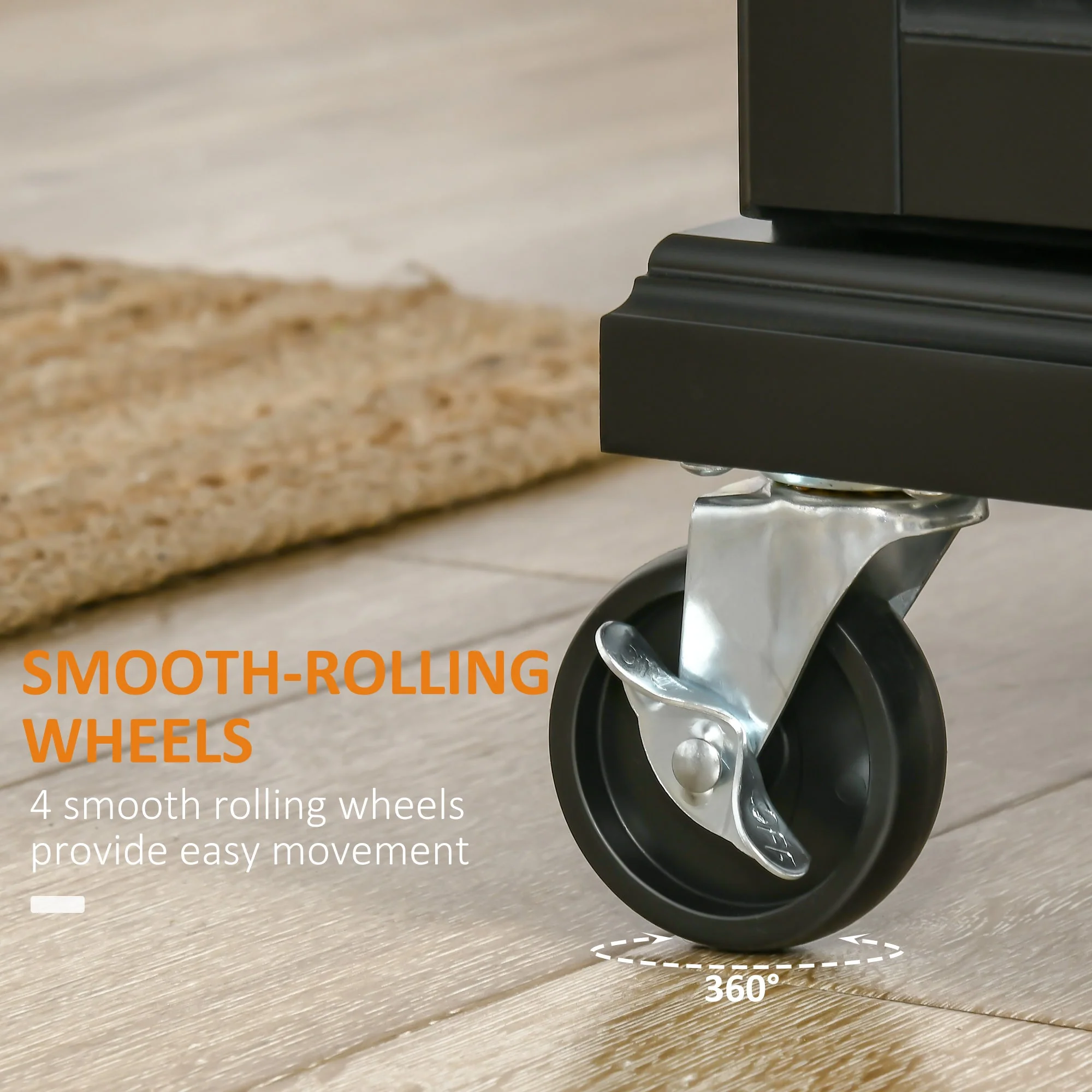 Wooden Kitchen Island on Wheels - Image 6