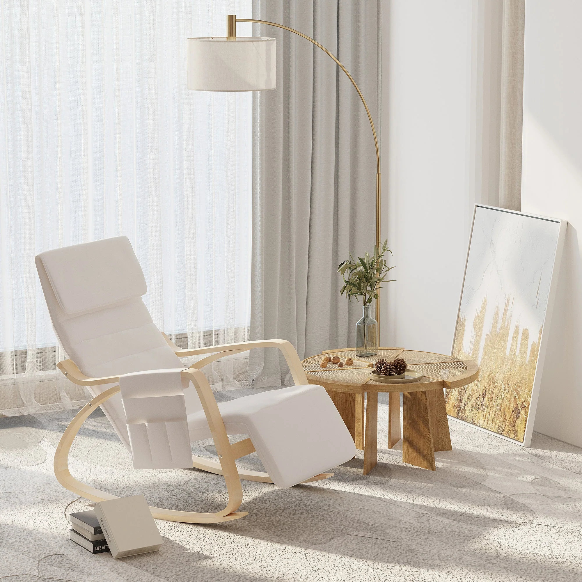 Wooden Rocking Lounge Chair - Image 2