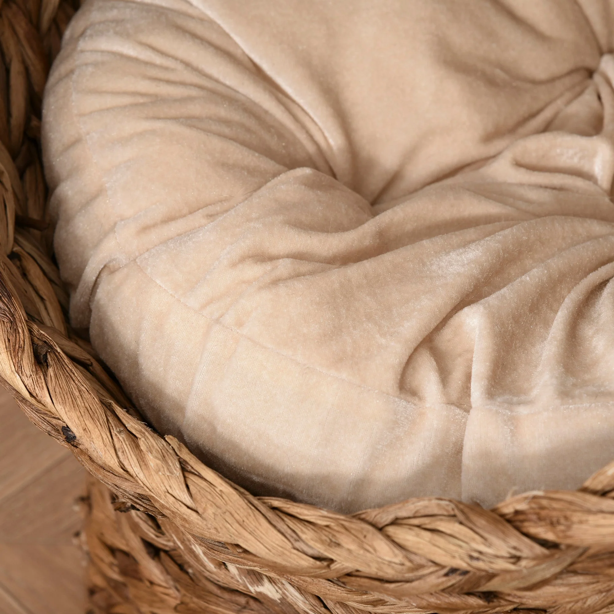 Woven 42 x 33cm Cat Bed Cyclindrical by Pawhut - Image 2